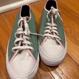 Converse All Stars Pink, Green & White Women's Size 9.5